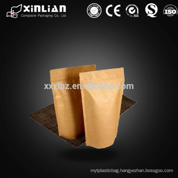 factory price kraft paper stand up pouch without print